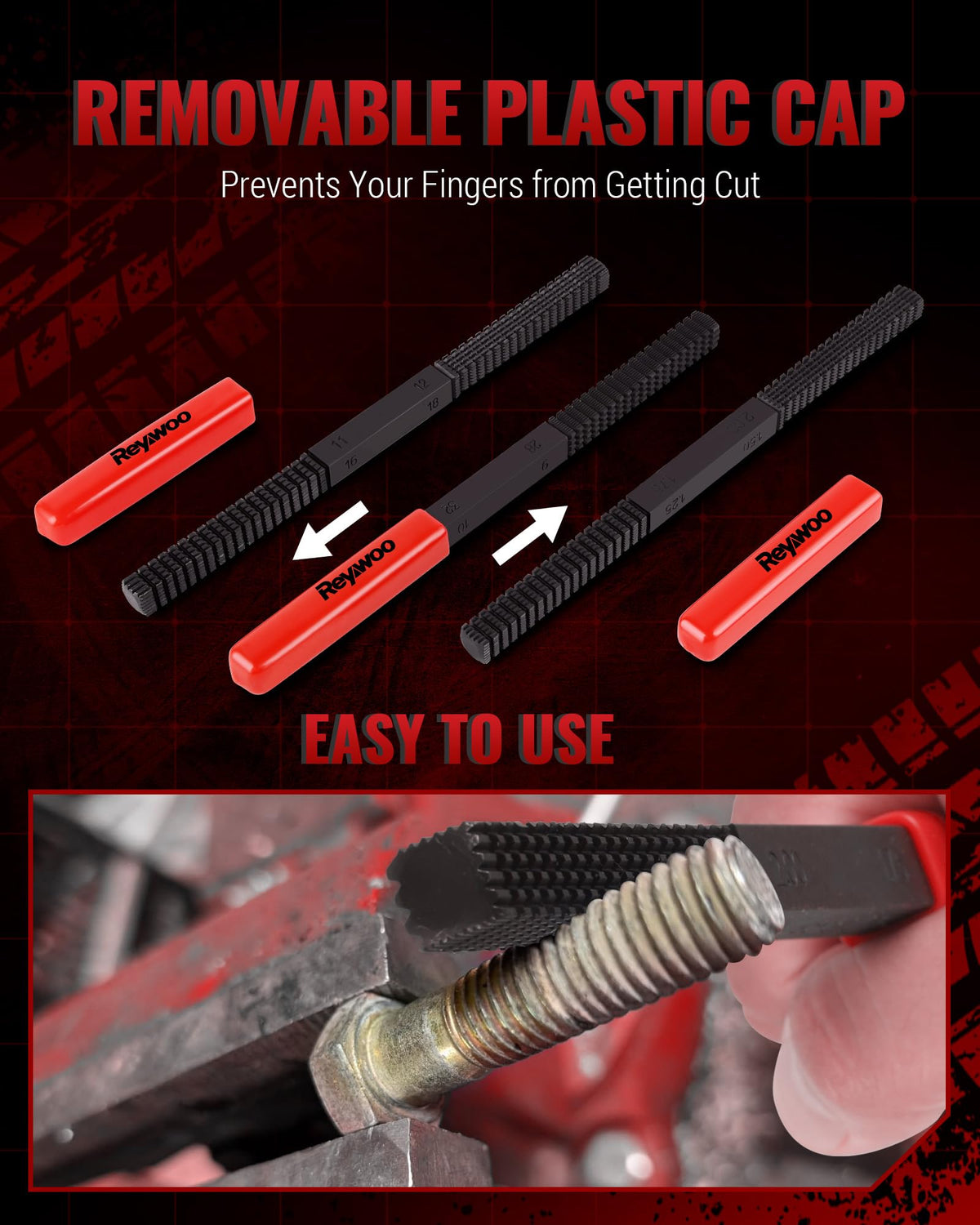 Reywoo molded case label showing neat organization and quick tool retrieval benefit