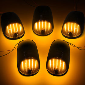 R&F Auto kit laid out with five lamps and hardware showing complete package