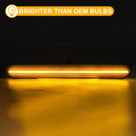 R&F Auto closeup of LED optics and anti‑scratch lens highlighting even light output