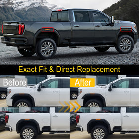 R&F Auto installed on Sierra side demonstrating plug‑and‑play fit and factory alignment