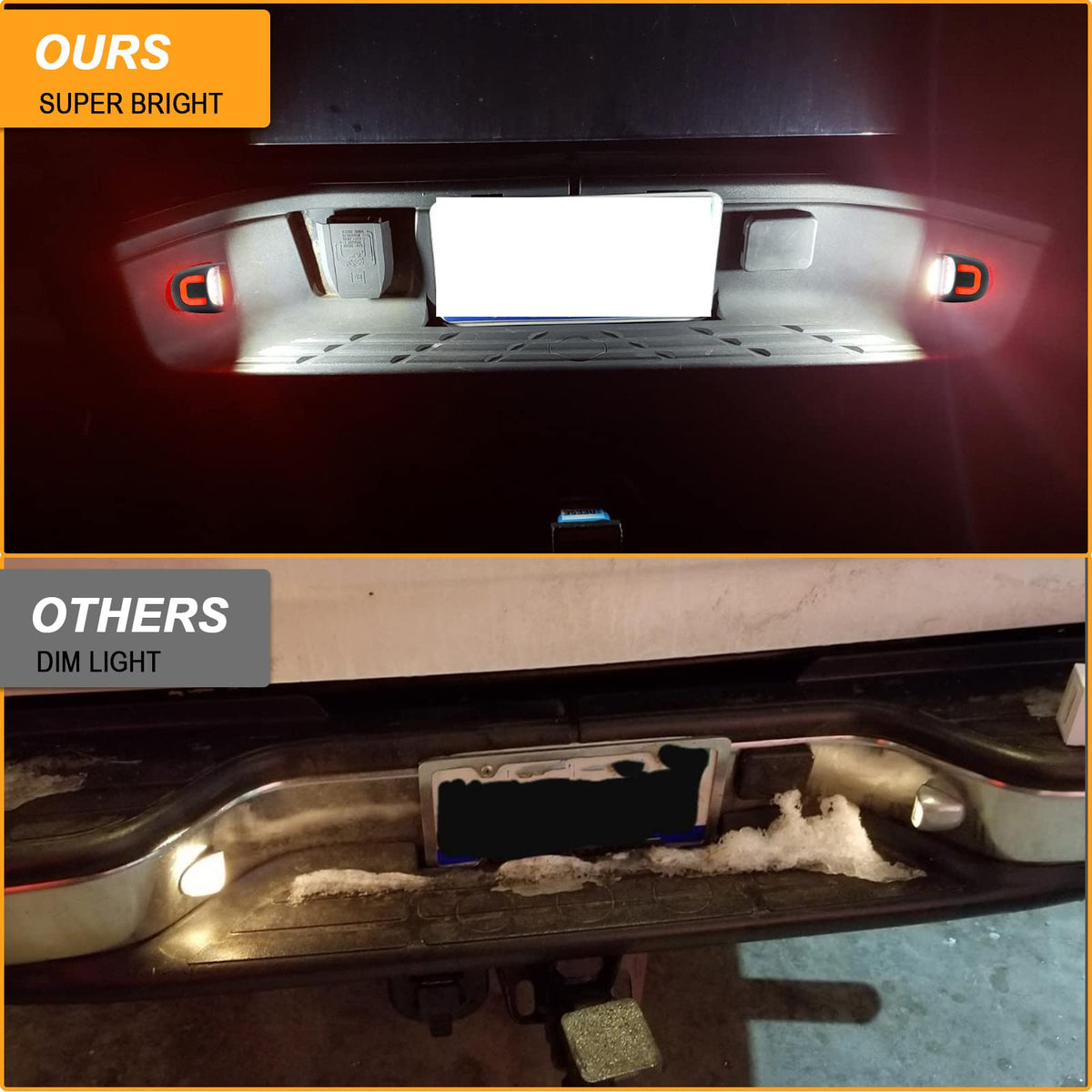 R&F Auto 3528 SMD LED array close detail showing bright xenon-white output benefit