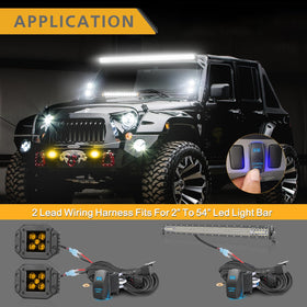 Rfroad Lighting rocker switch lit blue in darkness showing control benefit: visible night operation