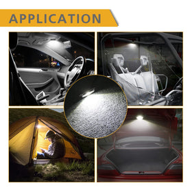 Rfroad Lighting dome light mounted on UTV roll bar providing secure, removable lighting