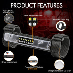 Rfroad Lighting magnetic base detail showing secure steel attachment for tool-free mounting