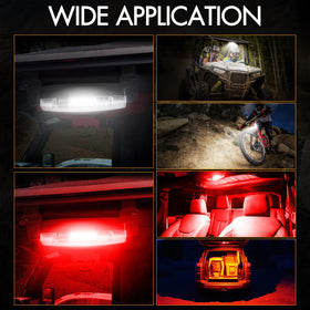 Rfroad Lighting mounted on a UTV roll bar illustrating hands-free interior lighting while driving