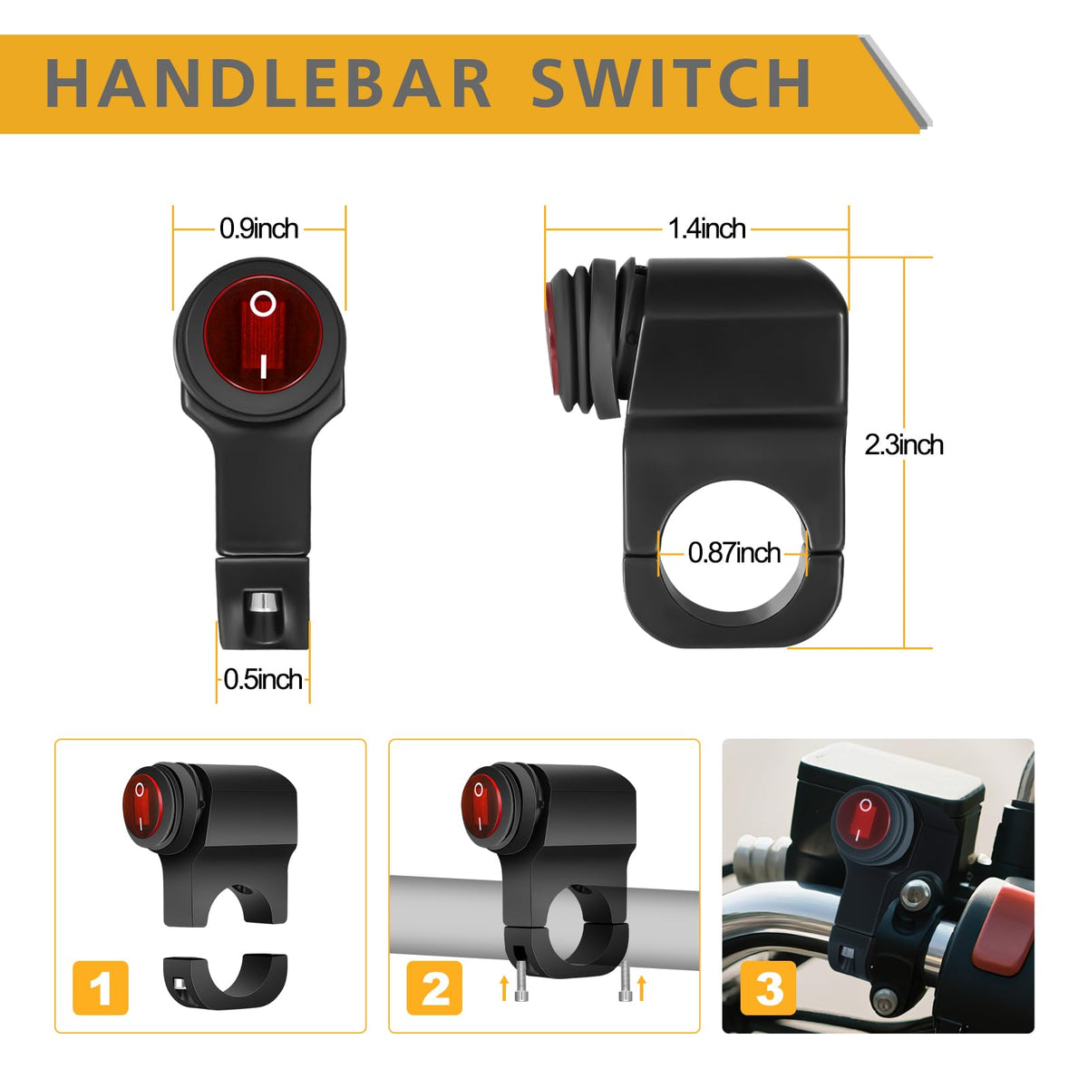 Rfroad Lighting full wiring harness layout with 5.5ft lead showing installation reach benefit