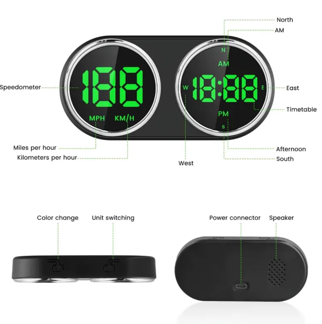 RGZOCT HUD installed in boat helm for clear speed display on water
