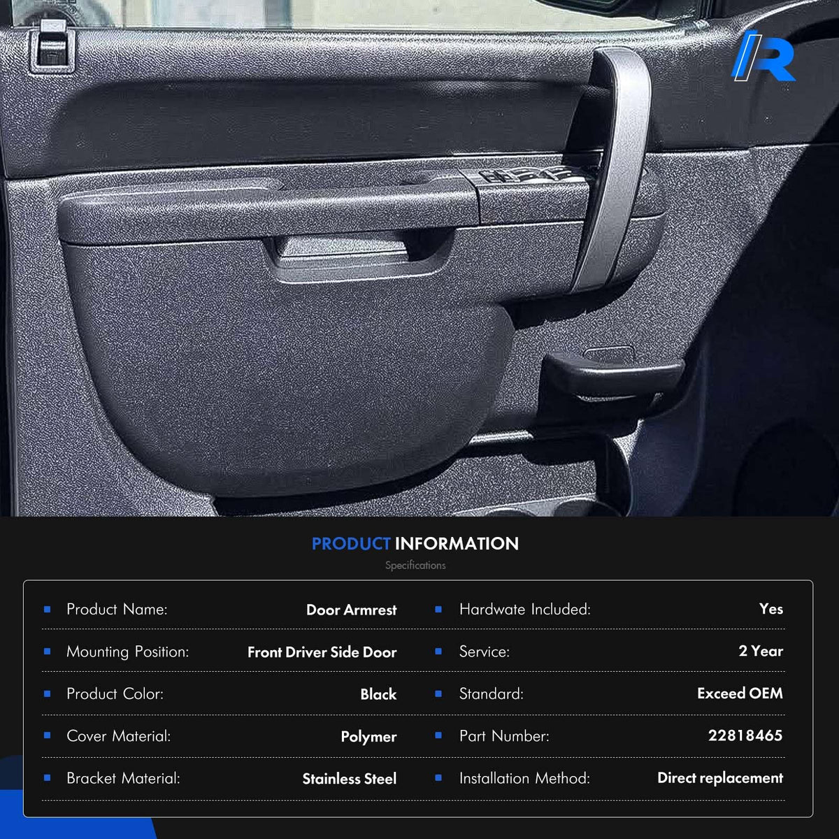 RHAOCZIYAUTO ABS skeleton inside structure prevents mid-armrest breaks