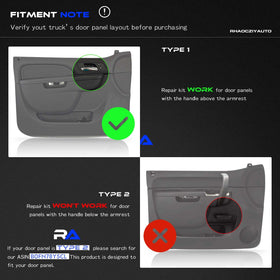 RHAOCZIYAUTO armrest backside showing reinforced ABS frame for durability