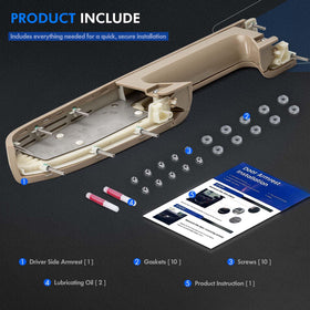 RHAOCZIYAUTO armrest next to release handle showing correct compatibility