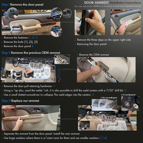 RHAOCZIYAUTO armrest installed on driver door, restores arm support and appearance