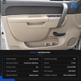 RHAOCZIYAUTO installed on driver door demonstrating precise fit