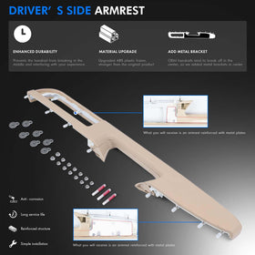 RHAOCZIYAUTO armrest metal bracket close-up, provides strong center support