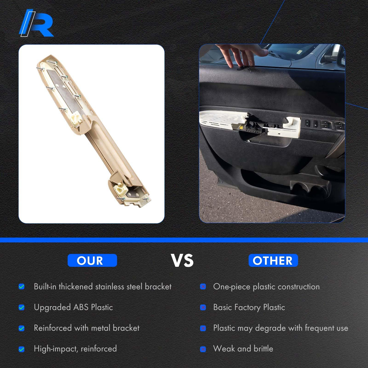 RHAOCZIYAUTO armrest beside ruler illustrating exact scale and size