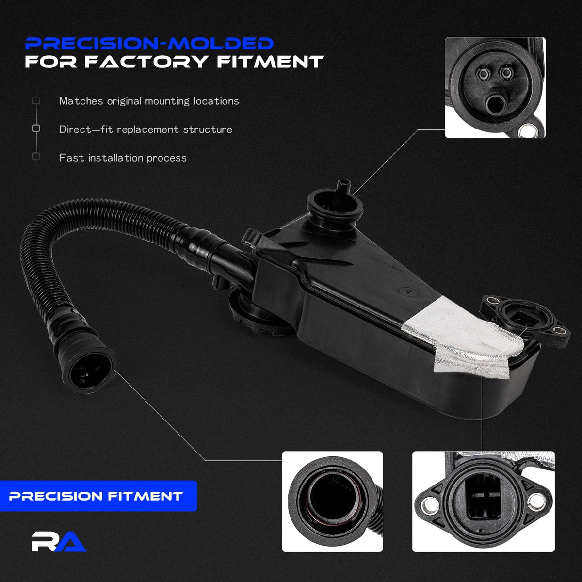RHAOCZIYAUTO CCV mounted in engine bay demonstrating direct-fit compatibility