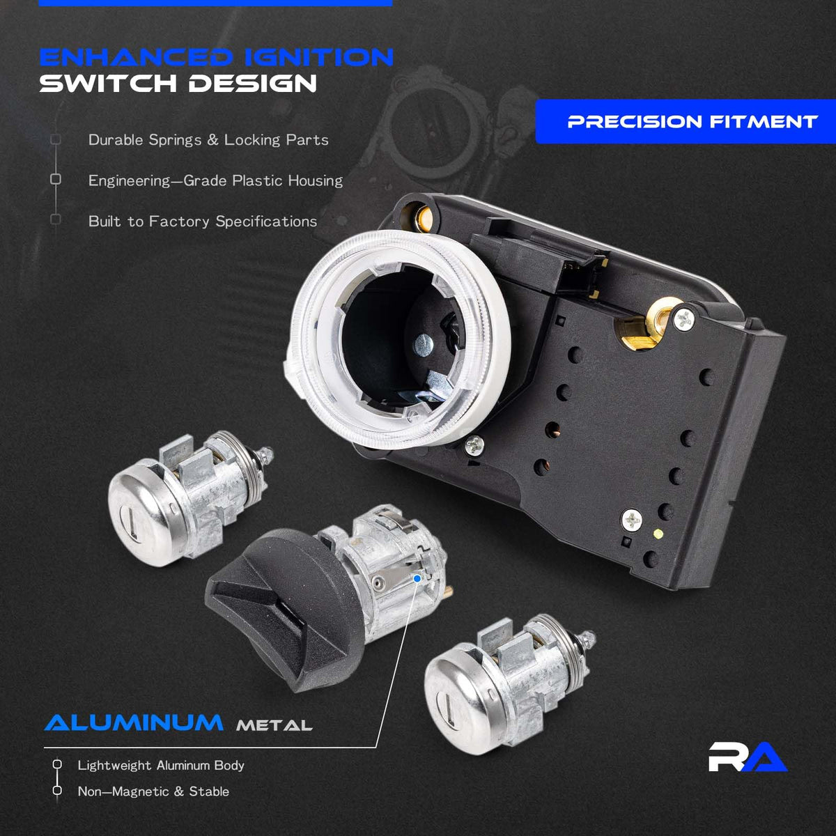 RHAOCZIYAUTO door lock cylinder top view illustrating secure entry replacement benefit