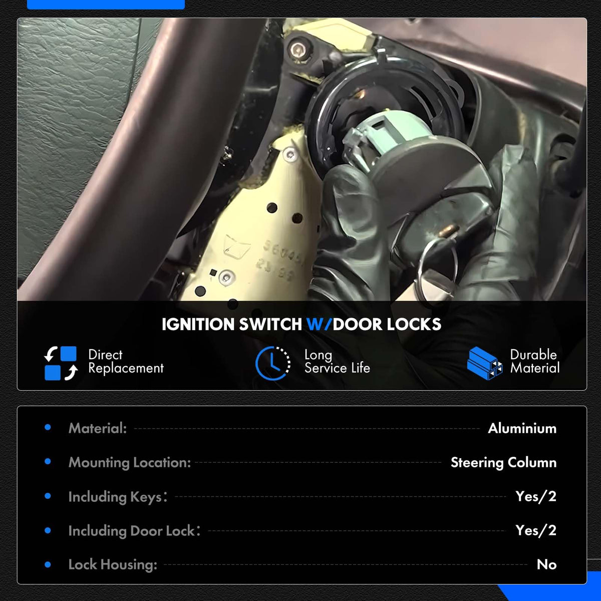 RHAOCZIYAUTO door lock mounted in vehicle door illustrating easy swap fitment