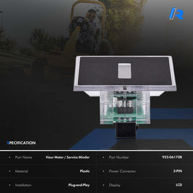RHAOCZIYAUTO installed on mower dashboard restoring service tracking benefit