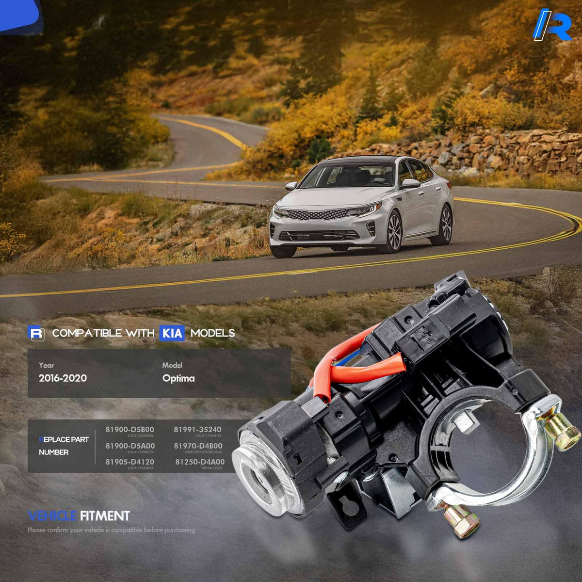 RHAOCZIYAUTO close-up of ignition cylinder highlighting durable construction advantage