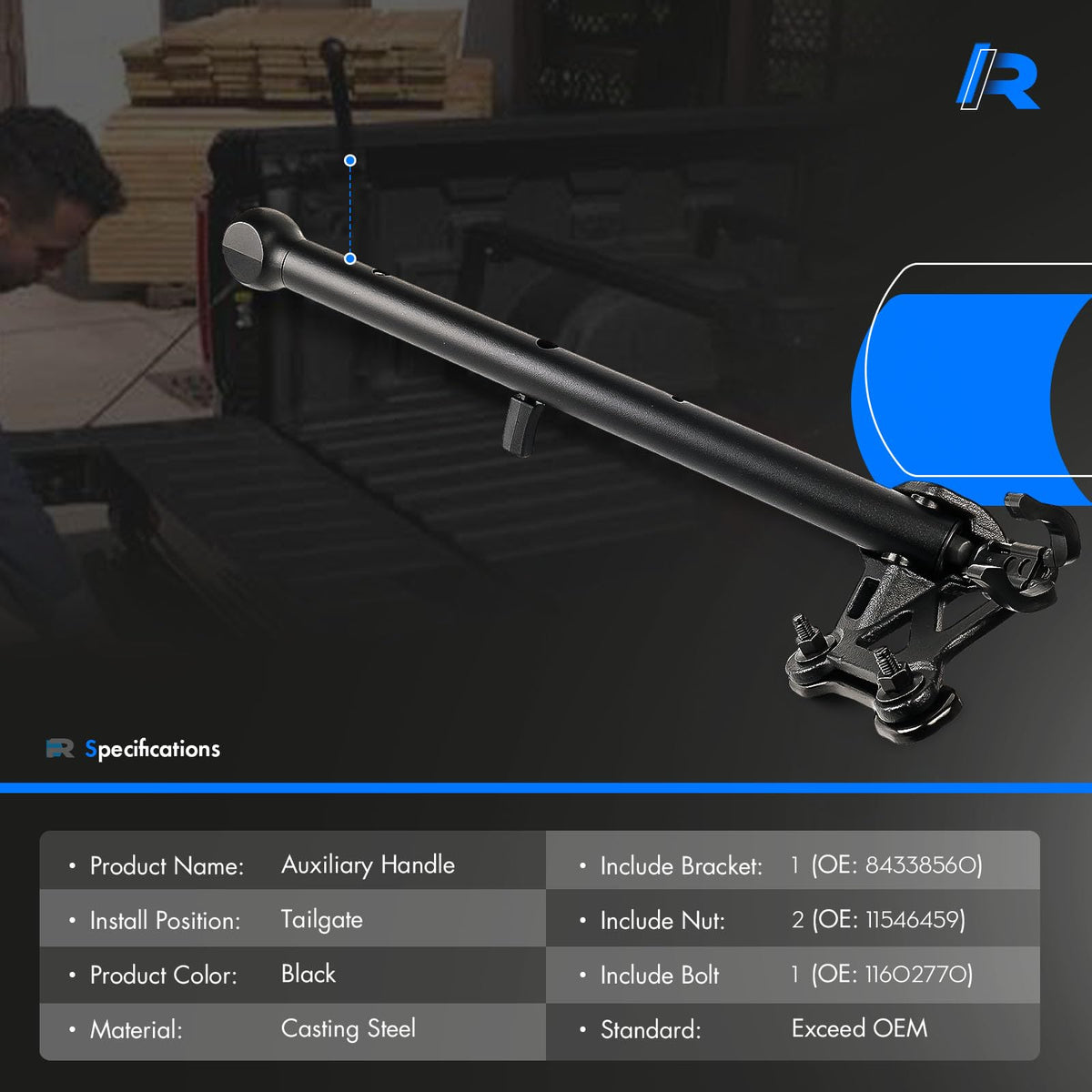 RHAOCZIYAUTO bracket and fasteners laid out, complete installation hardware included