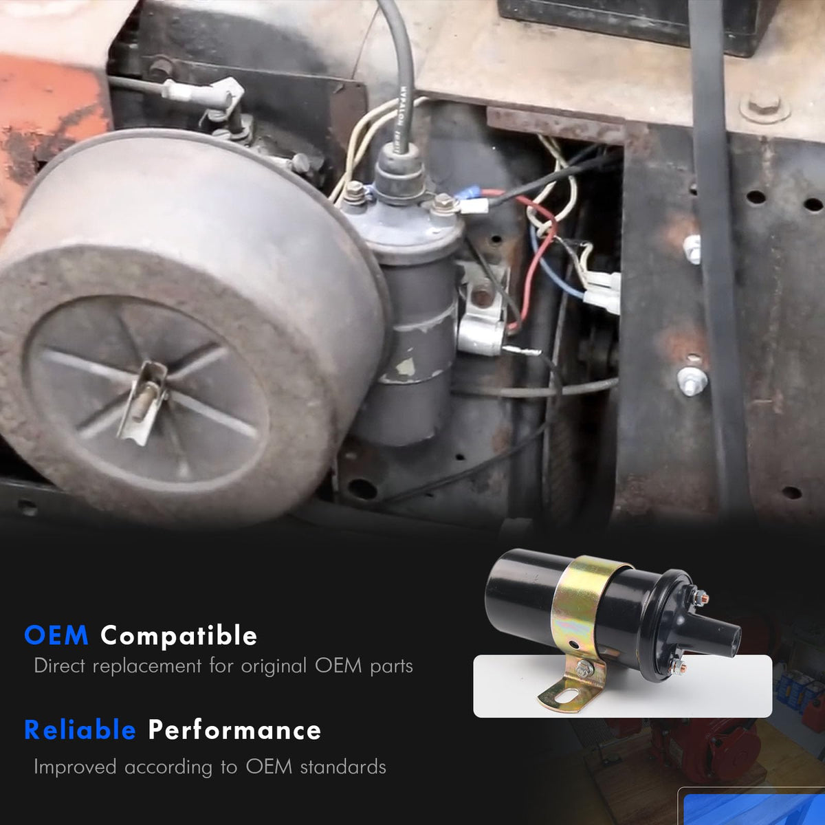 RHAOCZIYAUTO parts installed on Kohler engine demonstrating improved starting reliability