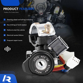 RHAOCZIYAUTO lock housing angled view highlighting ABS shell strength