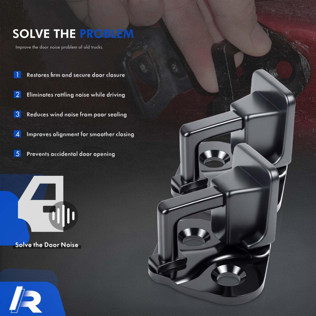 RHAOCZIYAUTO striker mounted on truck door latch restoring solid door closure