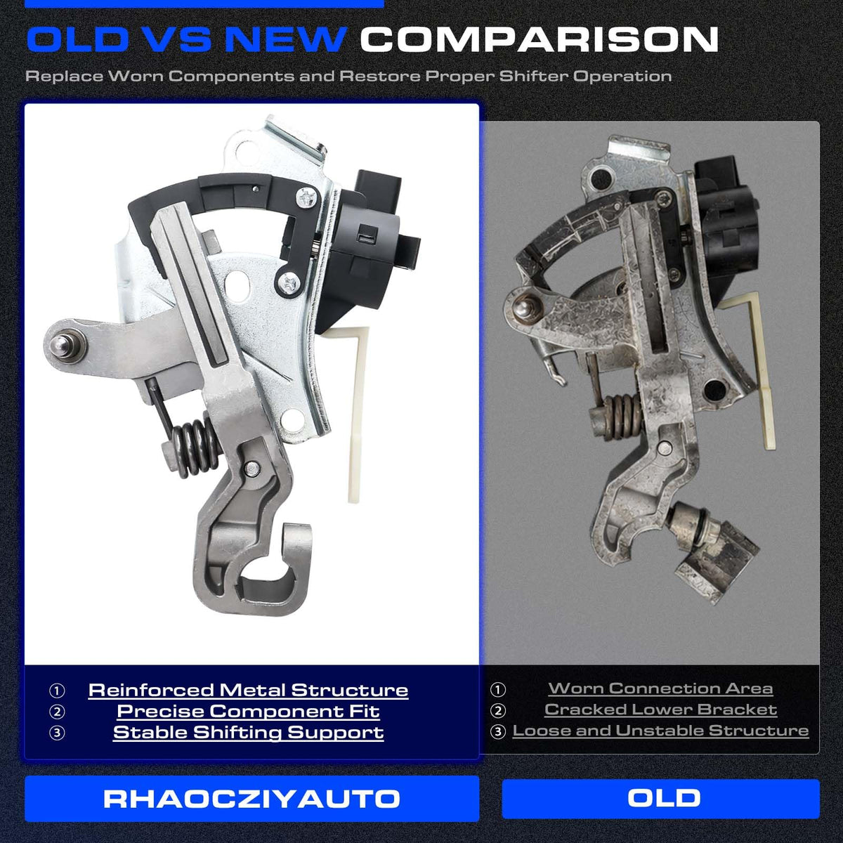 RHAOCZIYAUTO side profile bracket illustrating sturdy build and reduced flex