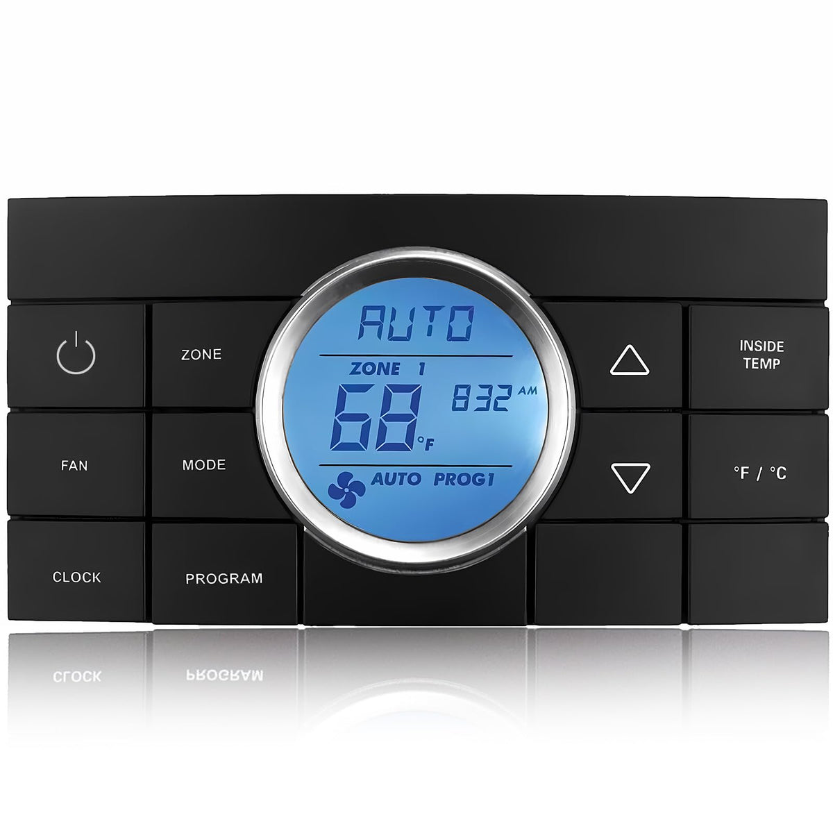 RHAOCZIYAUTO front panel showing display and benefits of easy control