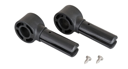 Rhino Rack hinge front view showing durable engineered-plastic and quick service benefit