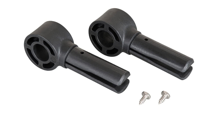 Rhino Rack hinge front view showing durable engineered-plastic and quick service benefit