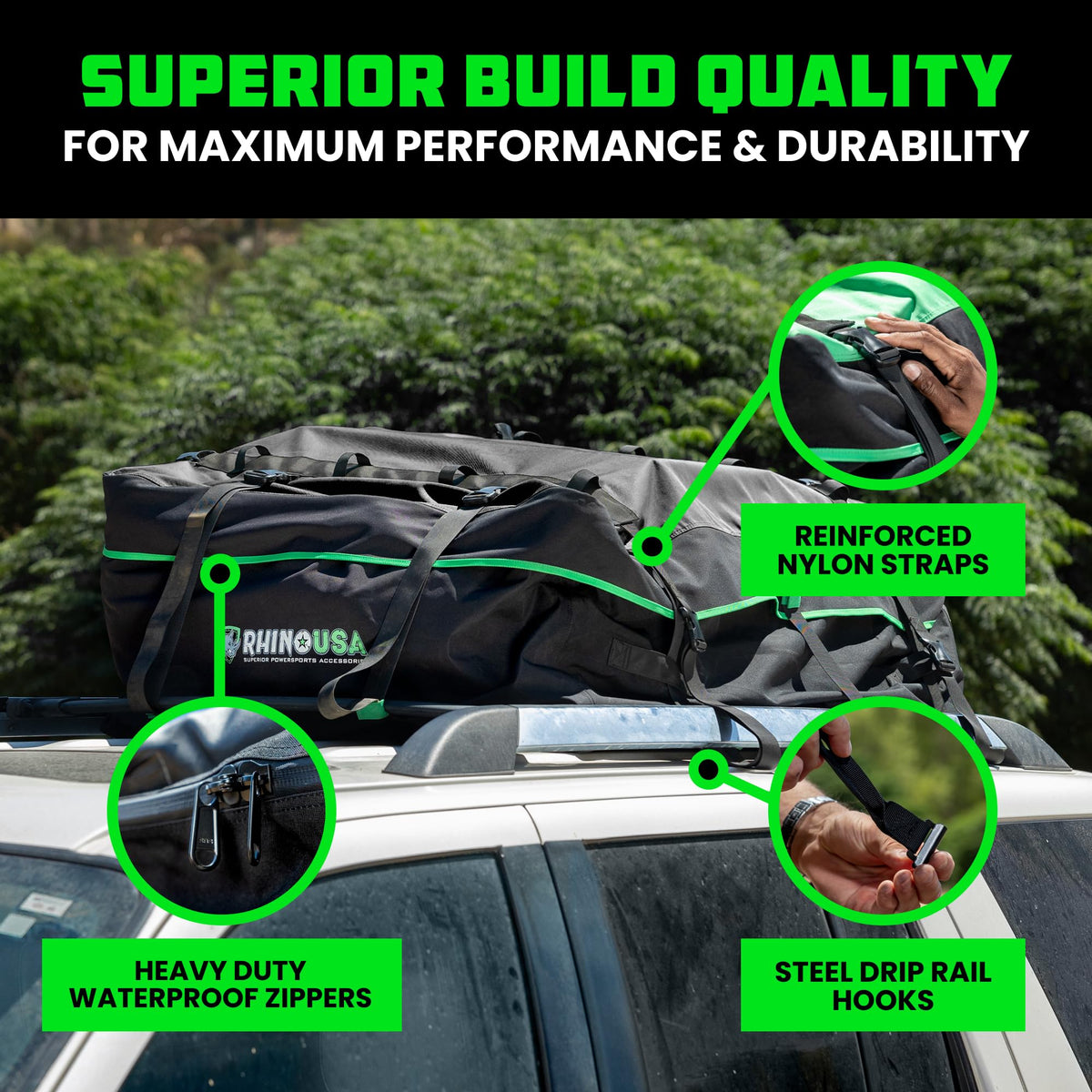 Rhino USA waterproof base panel keeping gear dry