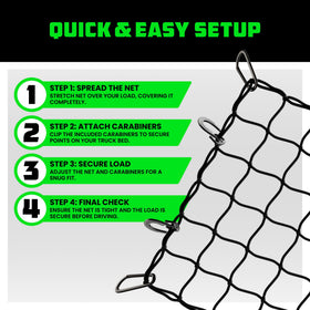 Rhino USA carrying case open with nets inside for compact storage