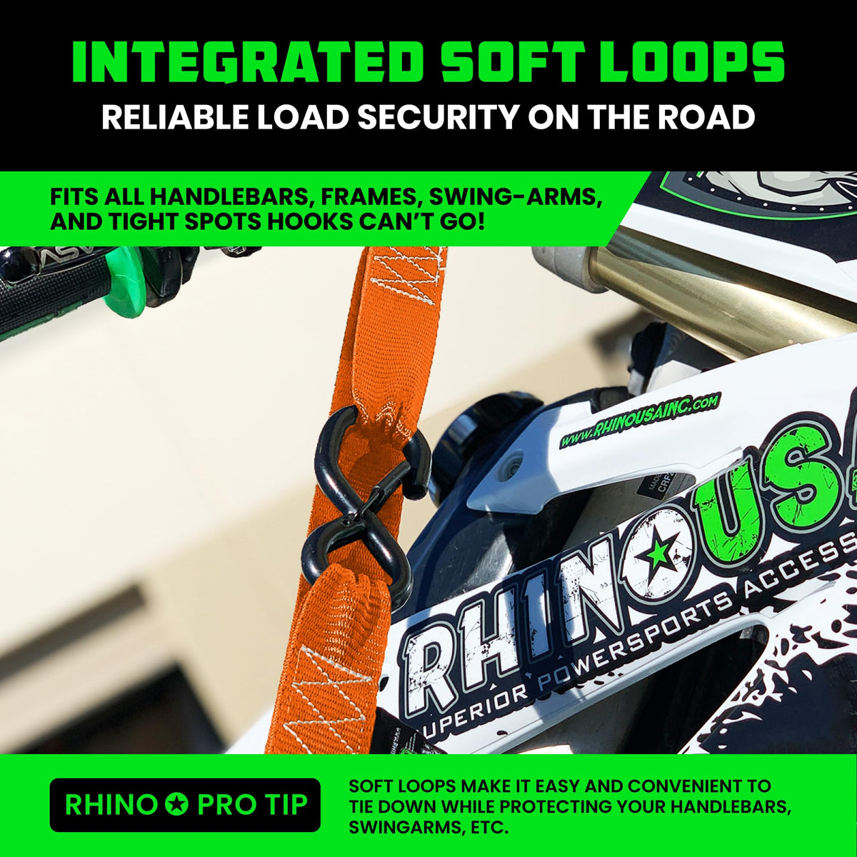 Rhino USA coated chromoly S-hook detail showing strong anchor and rust resistance benefit