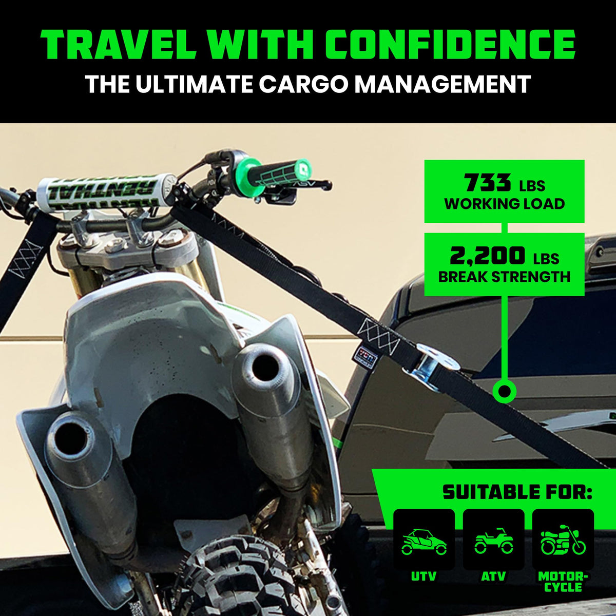 Rhino USA coated chromoly S-hook with spring keeper clip providing corrosion resistance and safety
