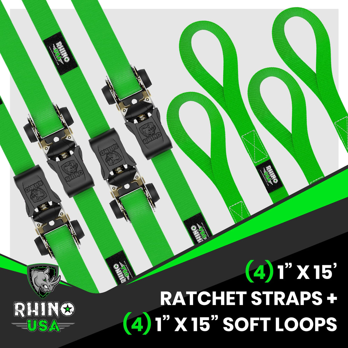 Rhino USA coated full-bend S hooks protecting surfaces and securing anchor points