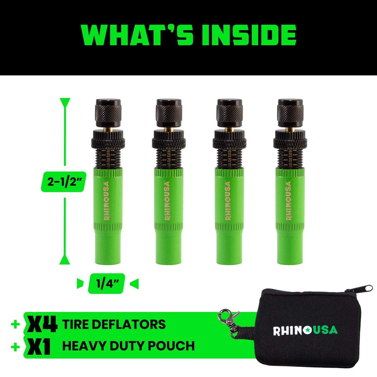 Rhino USA deflator beside coin to show compact size and easy carry benefit