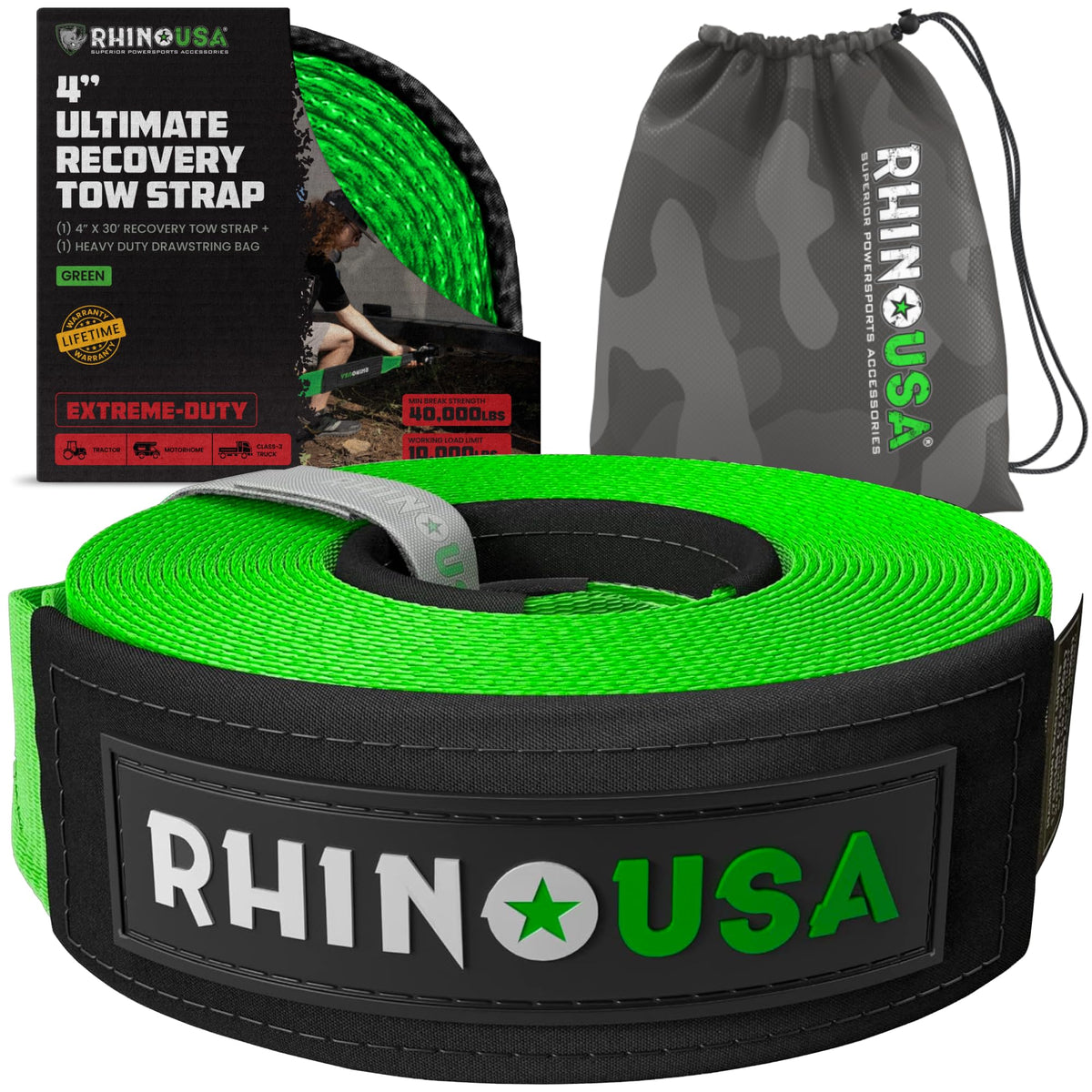 Rhino USA front packaging showing strap and strength rating for clear choice