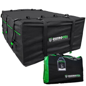 Rhino USA front view on car showing added storage benefit