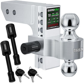 Rhino USA front view of adjustable hitch showing robust construction and secure fit