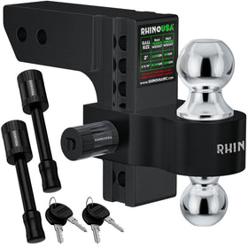 Rhino USA hitch front view showing robust receiver and fitment benefit
