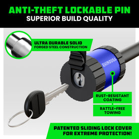 Rhino USA close-up of lock cylinder demonstrating tamper-resistant security