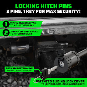 Rhino USA hitch beside ruler for scale to visualize size and confirm receiver compatibility