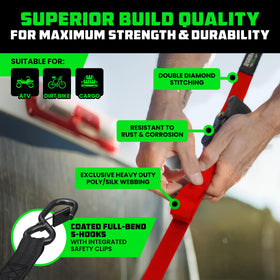 Rhino USA coated S hook detail preventing scratches and securing cargo safely
