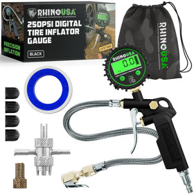 Rhino USA inflator front view showing compact robust design and quick use benefit