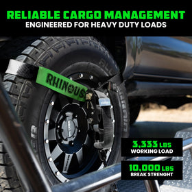 Rhino USA J-hook connection anchoring to trailer anchor for fast attachment
