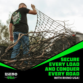 Rhino USA lifestyle photo hauling camping gear to show practical use