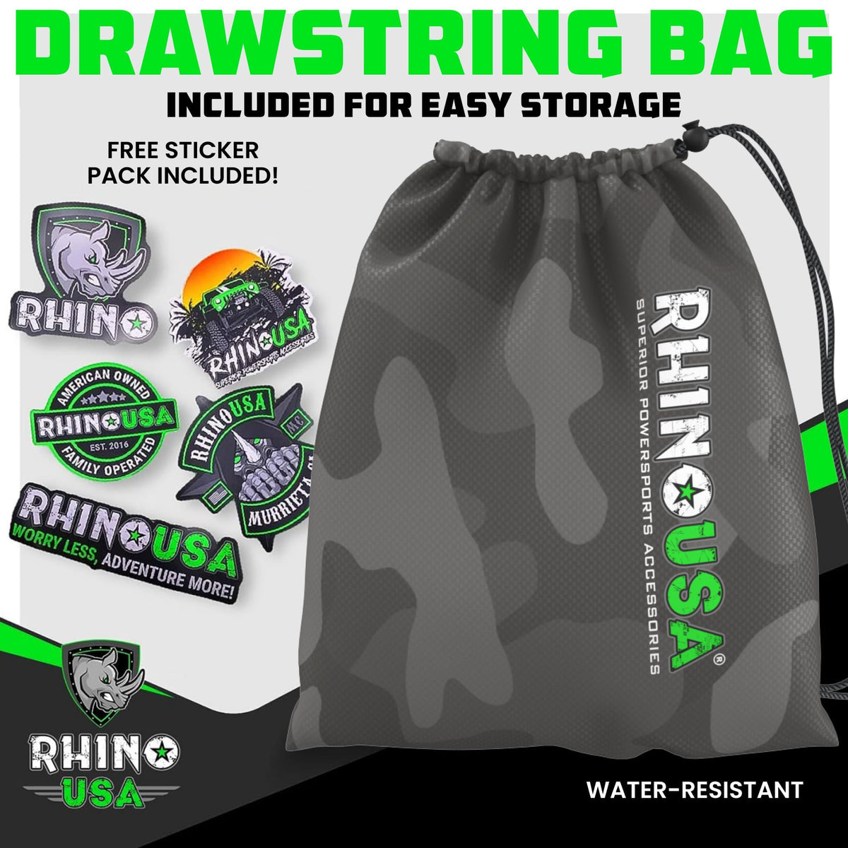 Rhino USA lifestyle shot hauling kayak on a truck for reliable travel