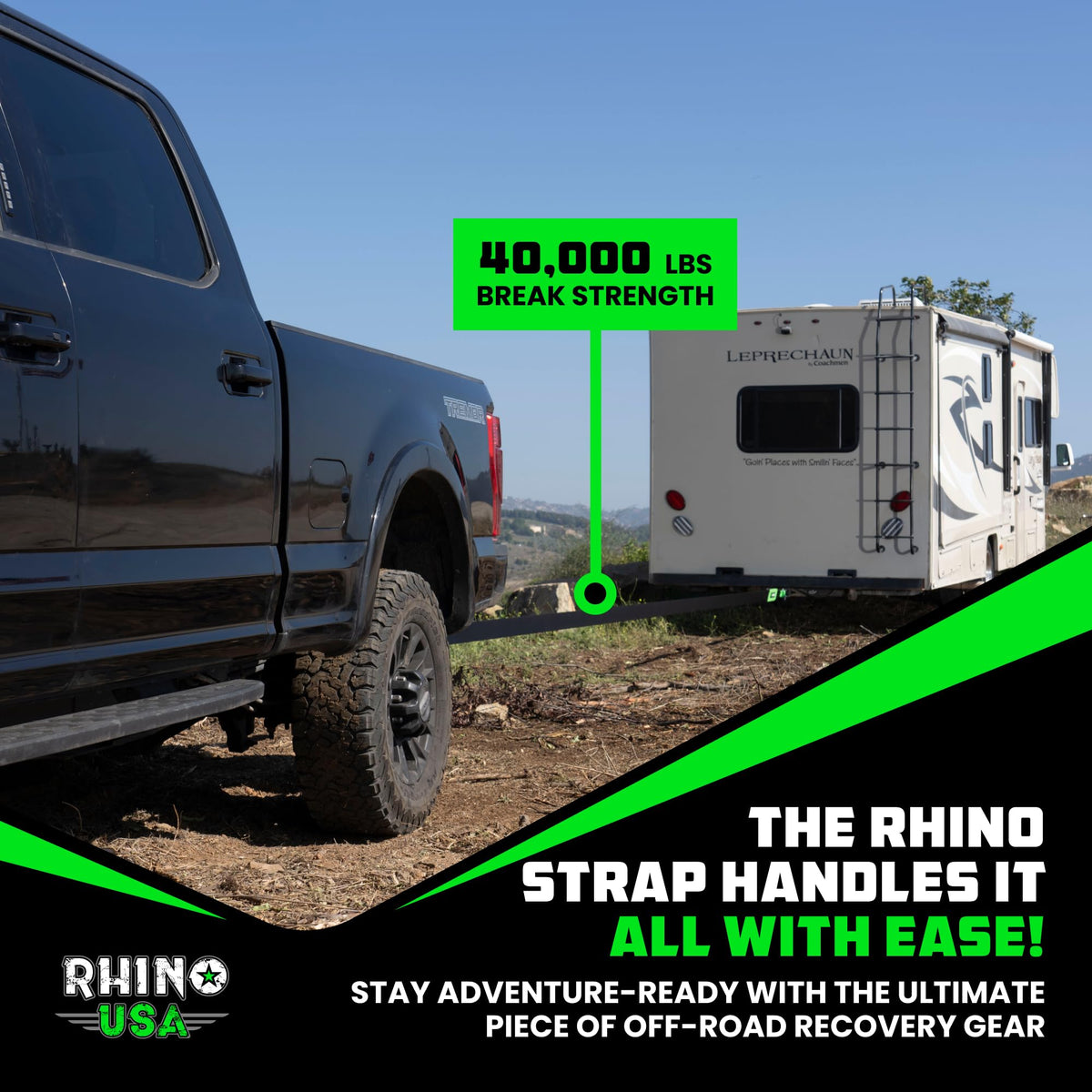 Rhino USA strap staged in outdoor recovery kit for owner readiness