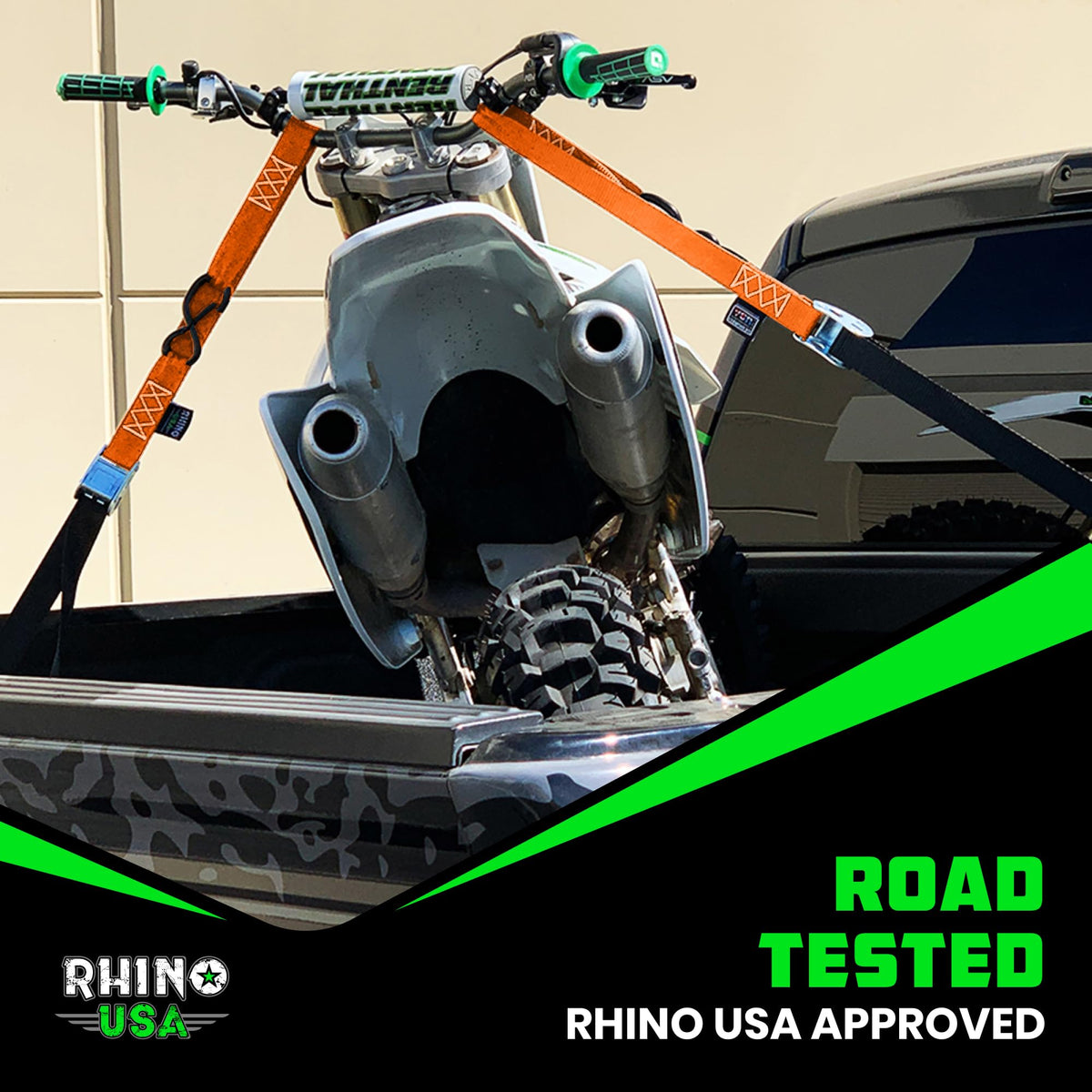 Rhino USA lifestyle shot with trailer setup illustrating easy loading and transport safety